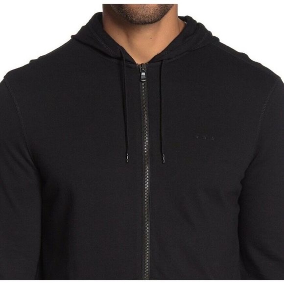 NEW JOHN VARVATOS STAR USA FULL ZIP HOODIE BLACK - Picture 2 of 5